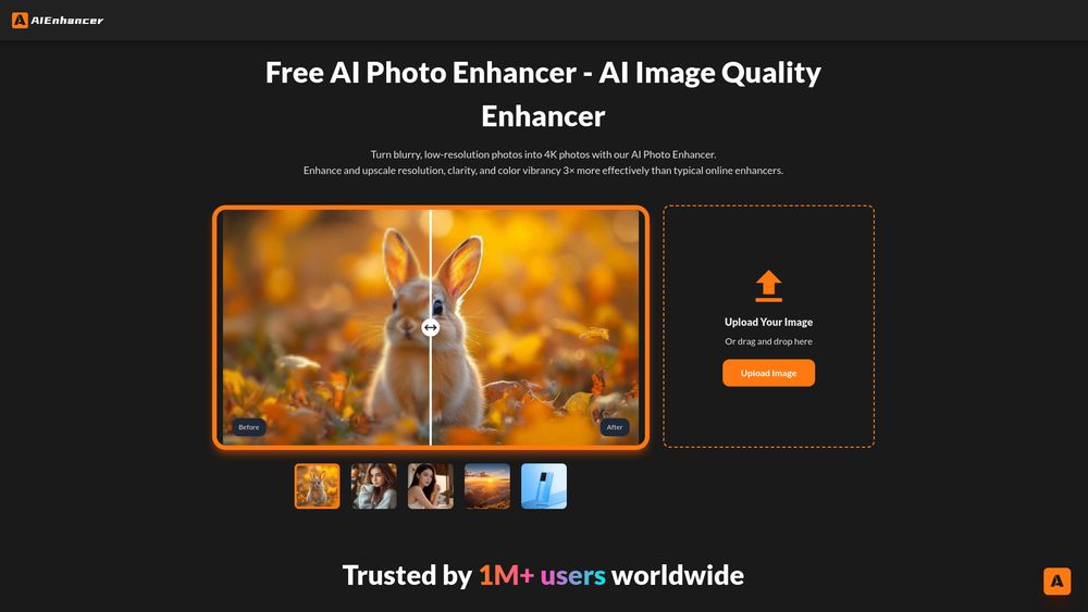 Screenshot of AIEnhancer - Free AI Photo Enhancer