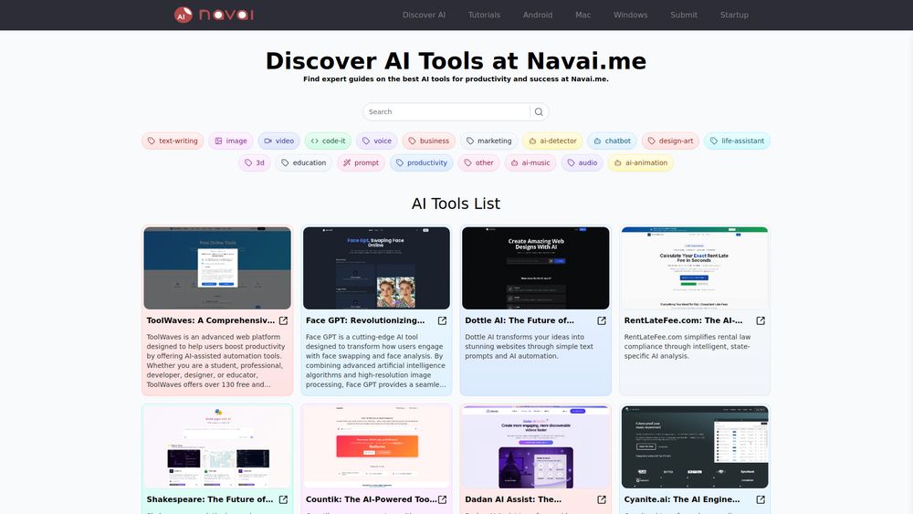 Screenshot of best AI tools
