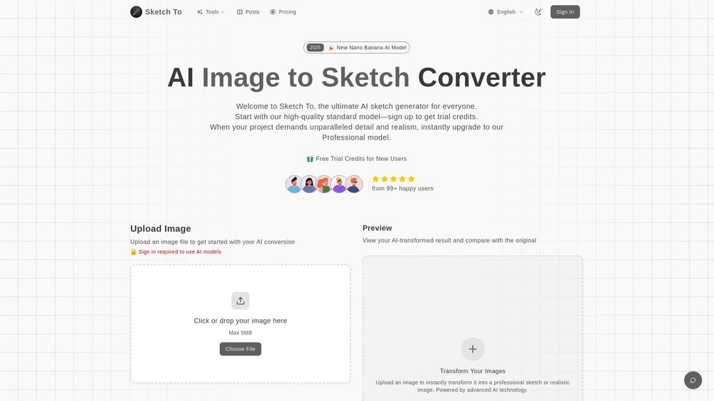 Screenshot of Sketch To