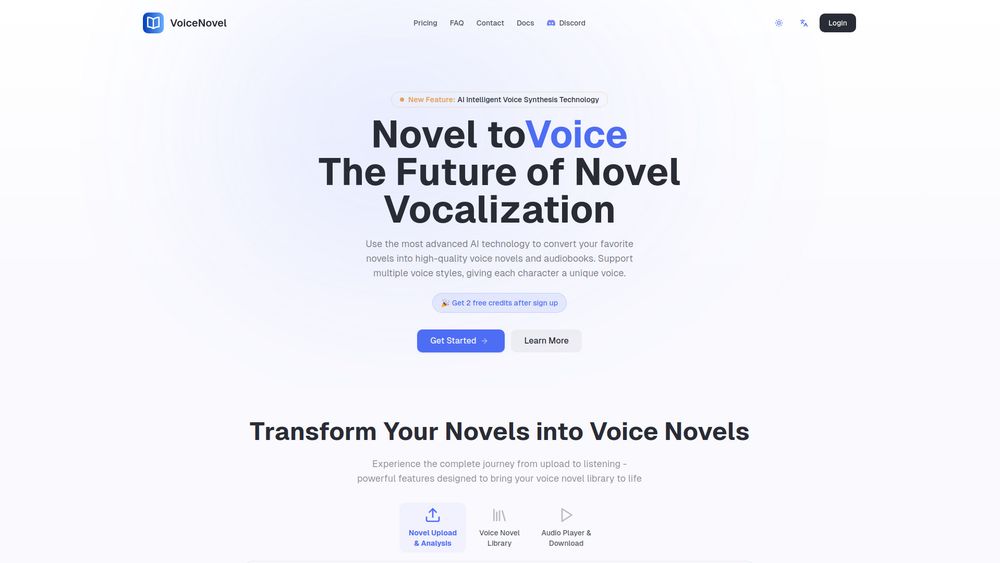 Screenshot of VoiceNovel