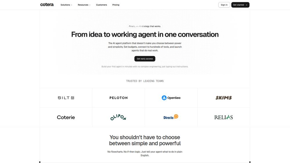 Screenshot of Cotera