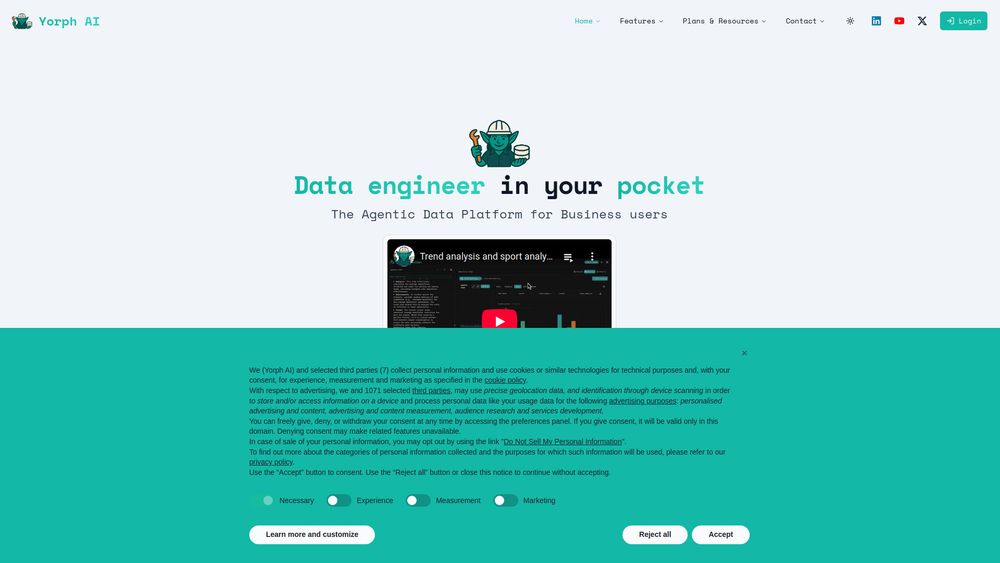 Screenshot of Yorph AI