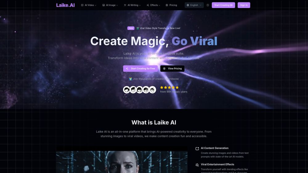 Screenshot of Laike AI