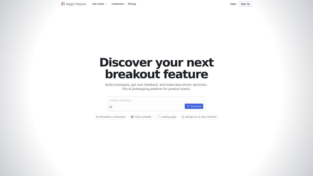 Screenshot of Magic Patterns