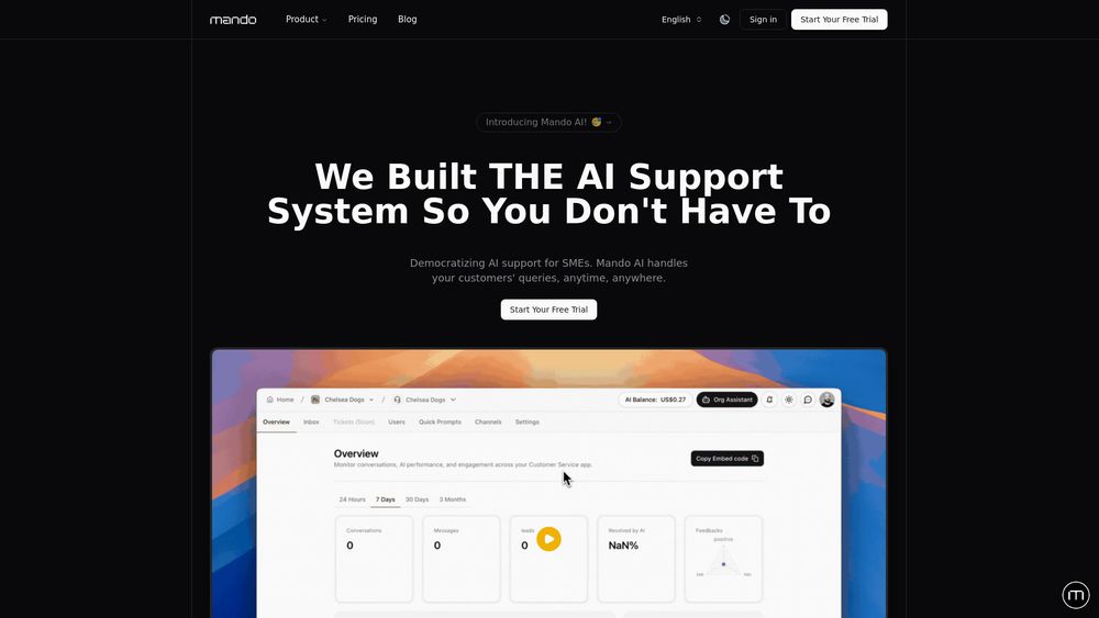 Screenshot of Mando AI
