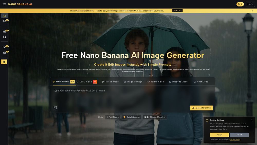 Screenshot of Nano Banana Image AI
