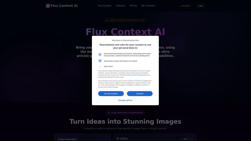 Screenshot of Flux Context AI