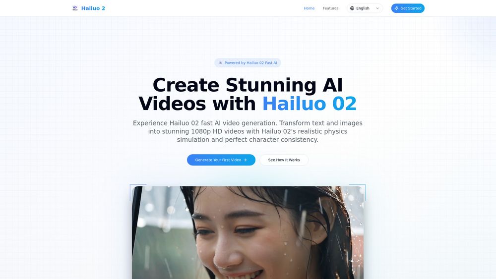 Screenshot of Hailuo 02 fast