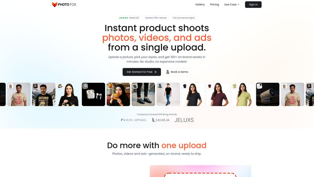 Screenshot of PhotoFox AI