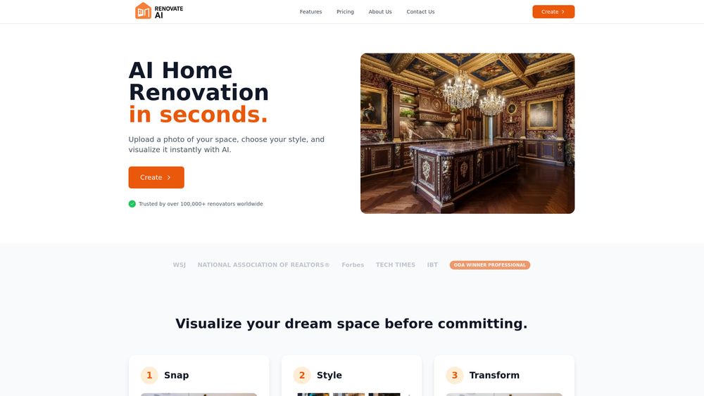 Screenshot of Renovate AI
