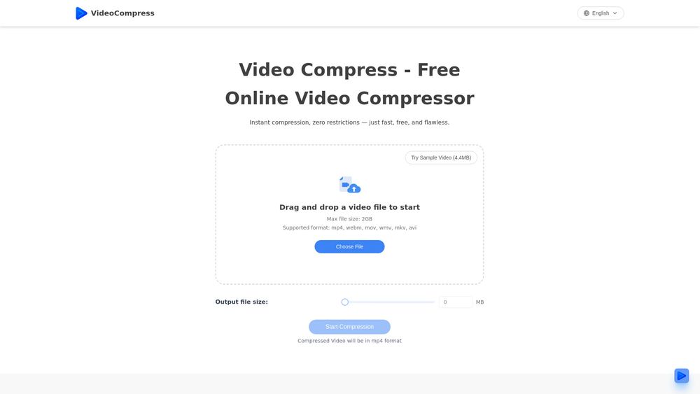 Screenshot of VideoCompress