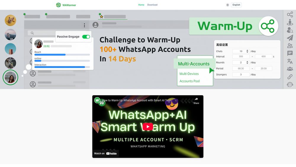 Screenshot of WhatsApp Warmup Tool Screenshot of WhatsApp Warmup Tool
