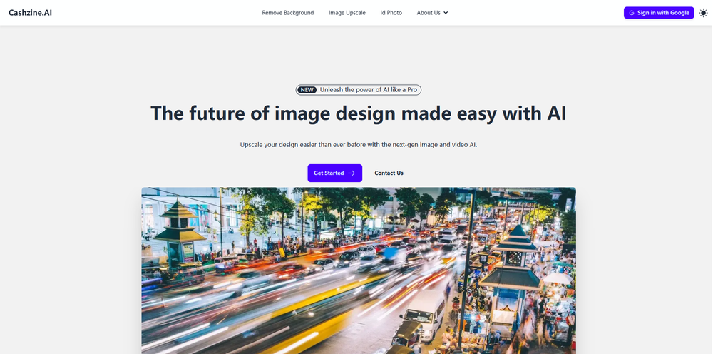 Screenshot of Cashzine.AI — SmarterCashzine.AI — Smarter Image Editing with AI Image Editing with AI