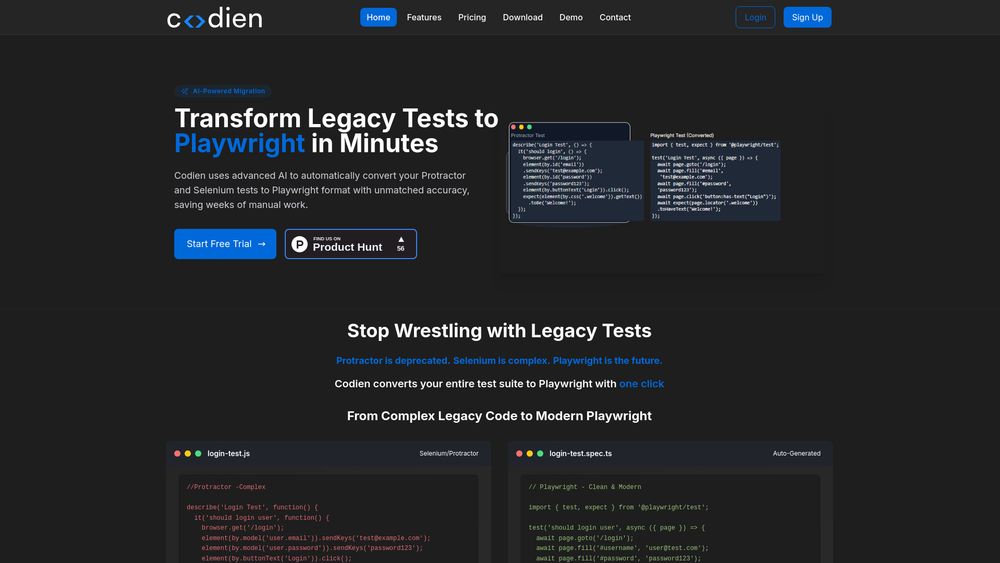 Screenshot of Codien