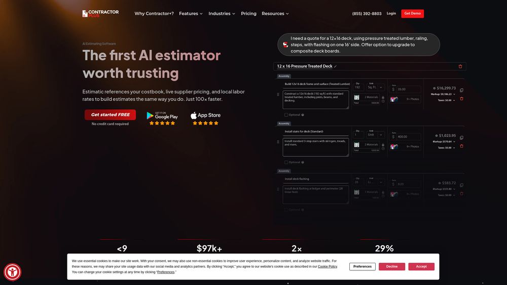 Screenshot of Estimatic Ai