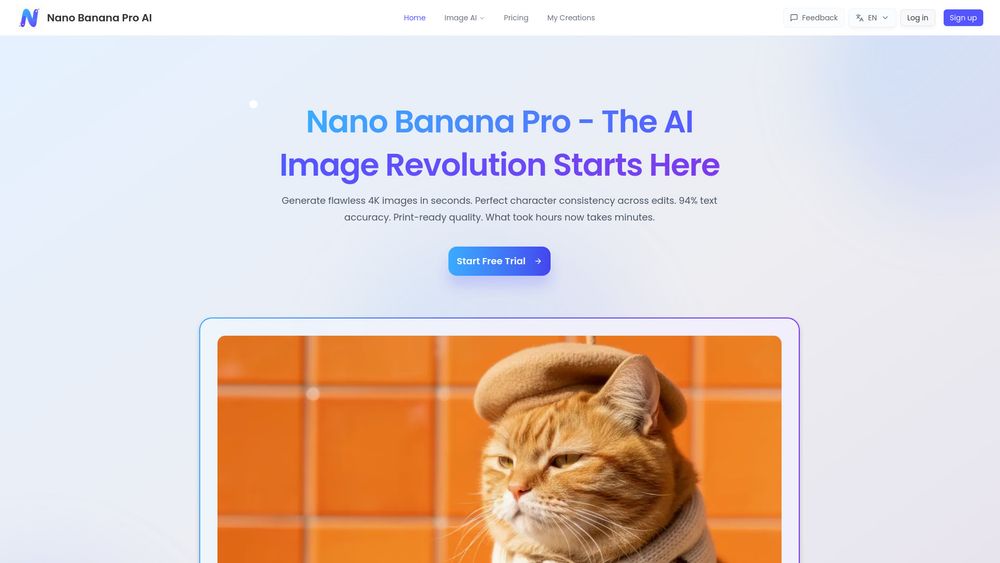 Screenshot of Nano Banana Pro - Next-Gen AI Image Generator & Editor | 4K Output Screenshot of Nano Banana Pro - Next-Gen AI Image Generator & Editor | 4K Output
