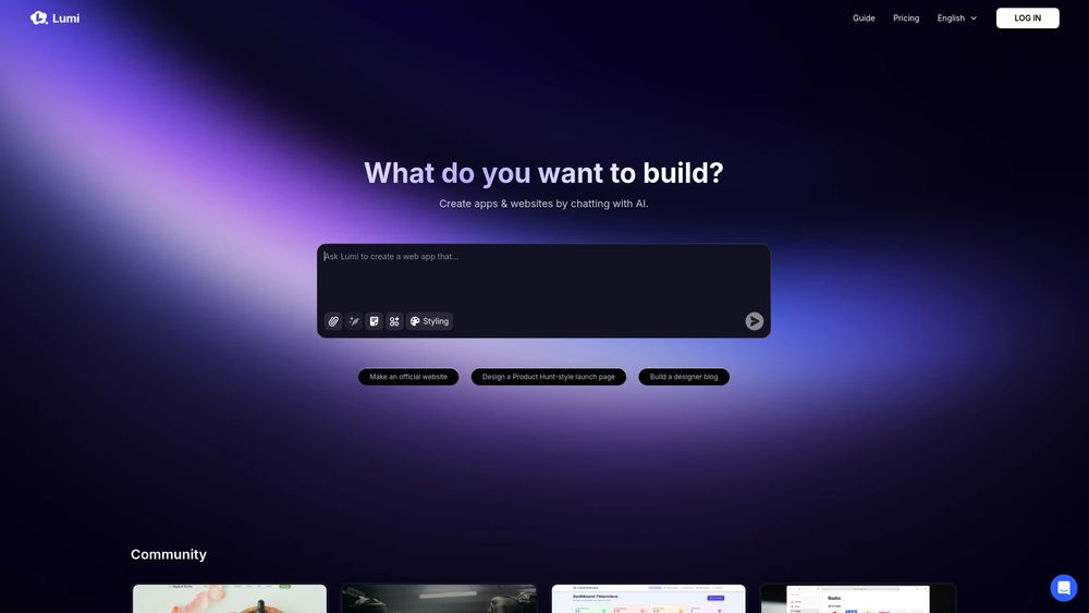 Screenshot of Lumi.new
