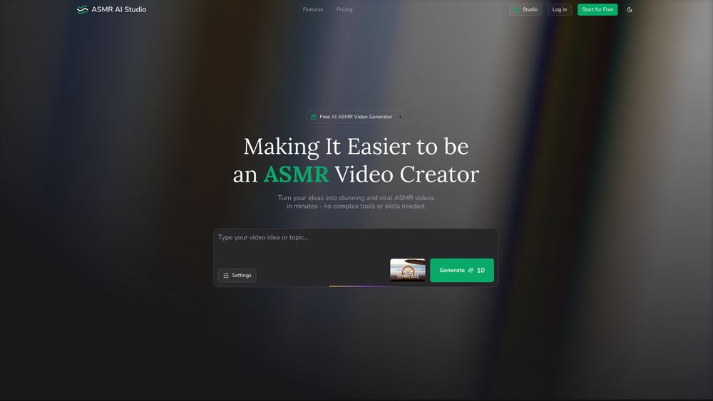 Screenshot of ASMR AI Studio Screenshot of ASMR AI Studio