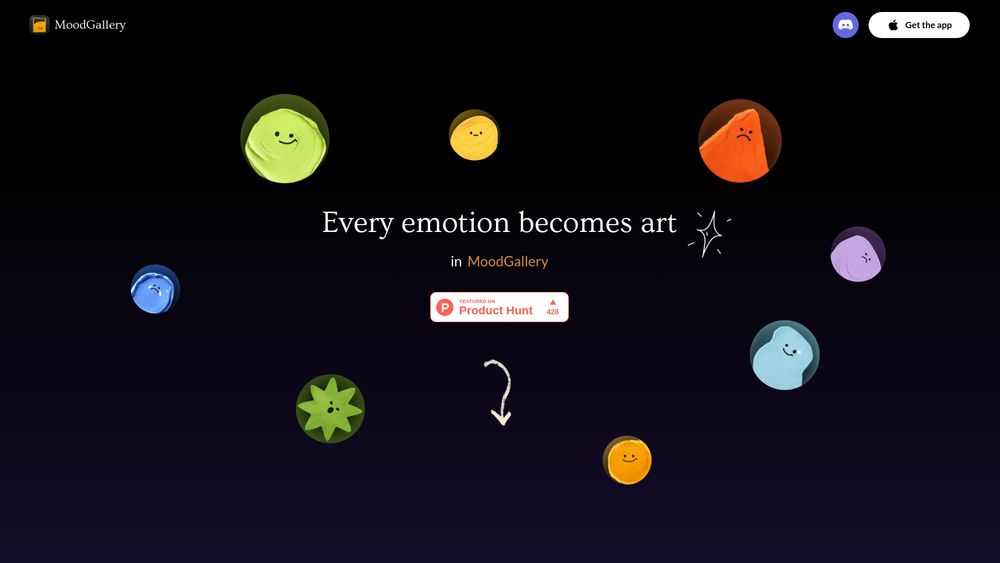 Screenshot of MoodGallery: Emotions to art