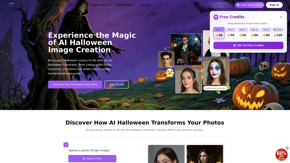 Screenshot of Deepfake Maker AI Halloween