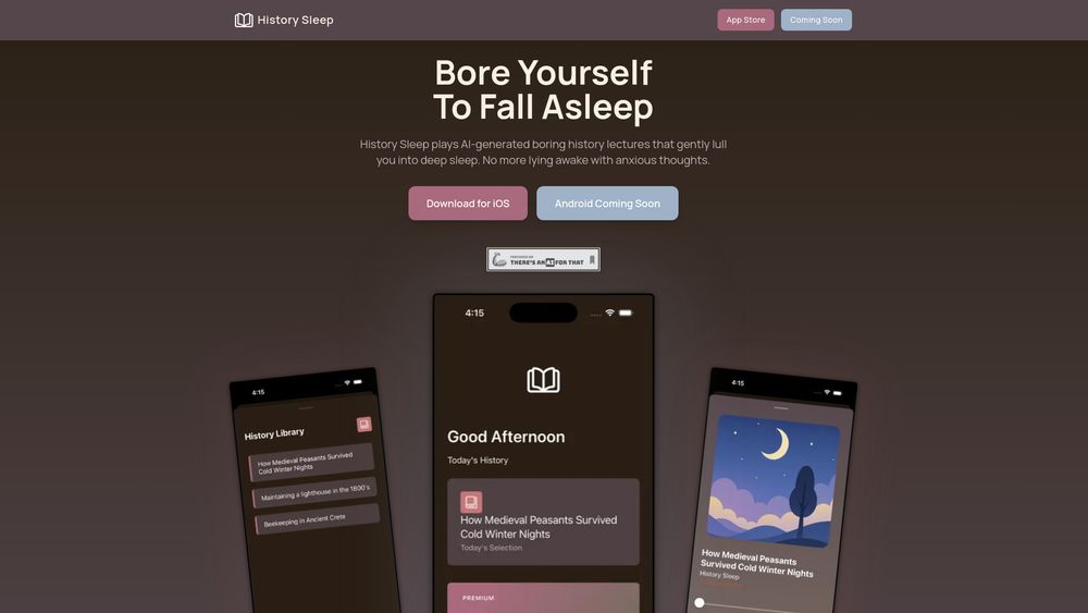 Screenshot of History Sleep
