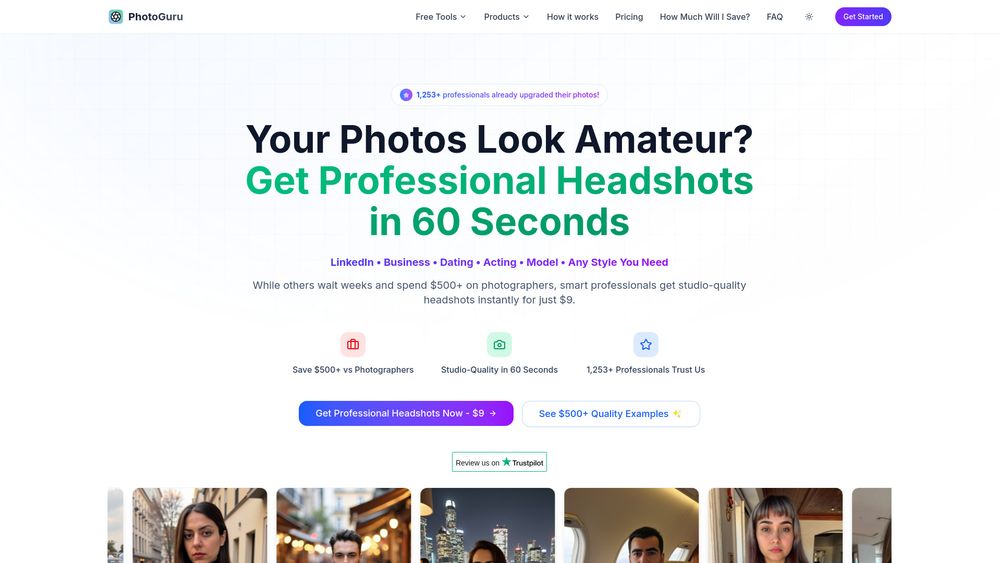 Screenshot of PhotoGuruAI