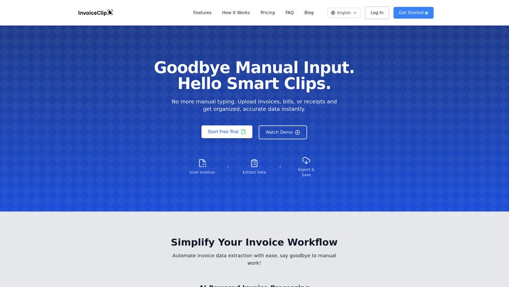 Screenshot of InvoiceClip
