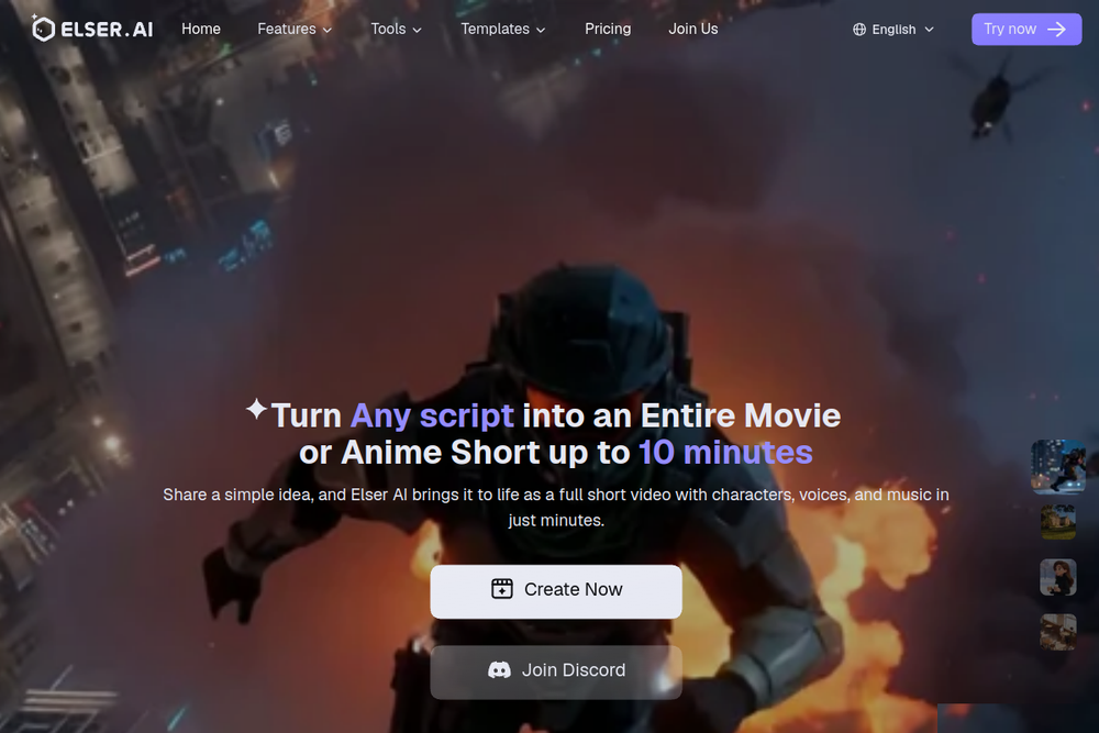 Screenshot of Elser AI