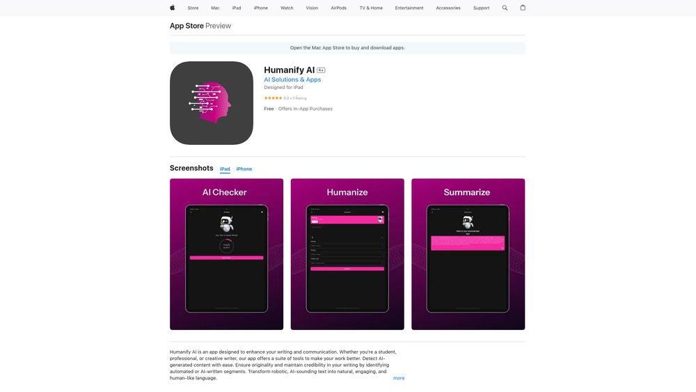 Screenshot of Humanify AI - Detect AI, Humanize