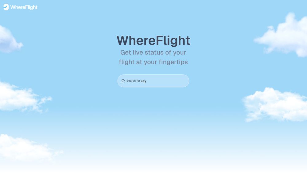 Screenshot of WhereFlight