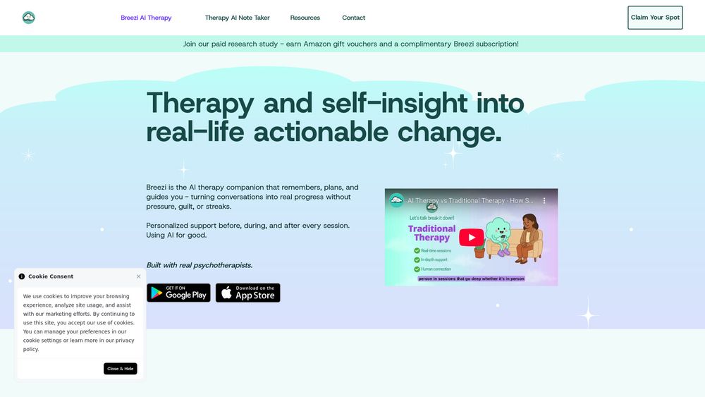 Screenshot of Mental health app that plans your week!