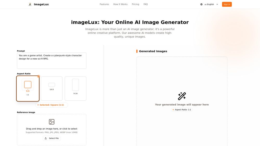 Screenshot of imagelux