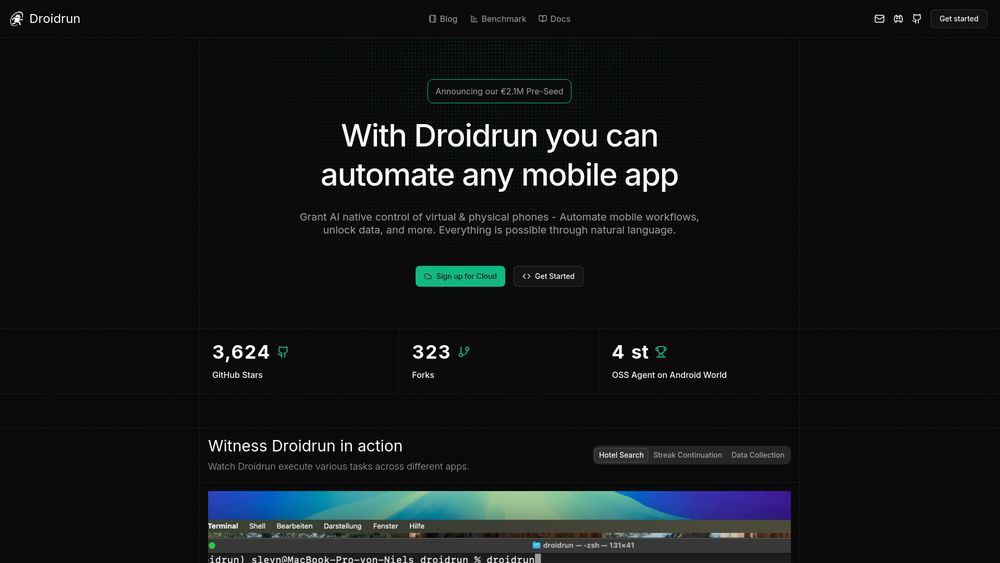 Screenshot of Droidrun