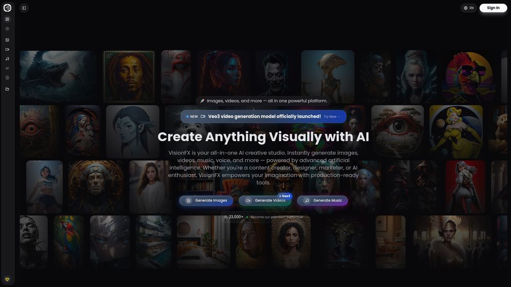 Screenshot of VisionFX