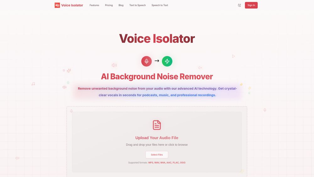 Screenshot of Voice Isolator
