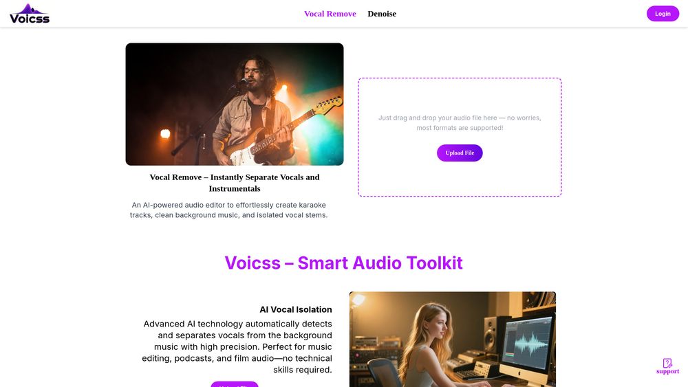 Screenshot of voicss