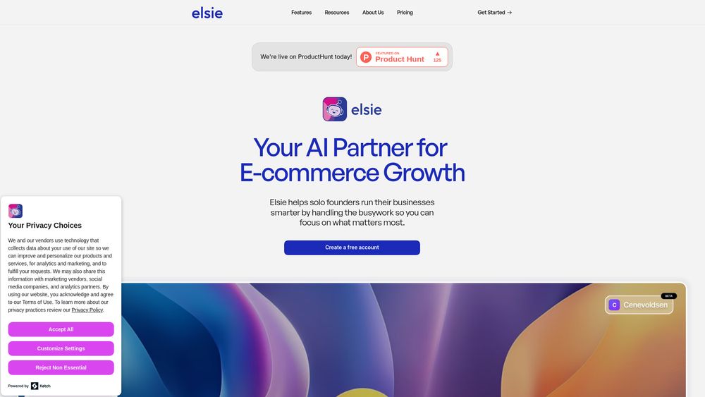 Screenshot of Elsie AI Screenshot of Elsie AI