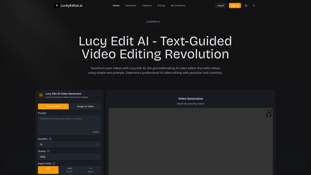 Screenshot of Lucy Edit