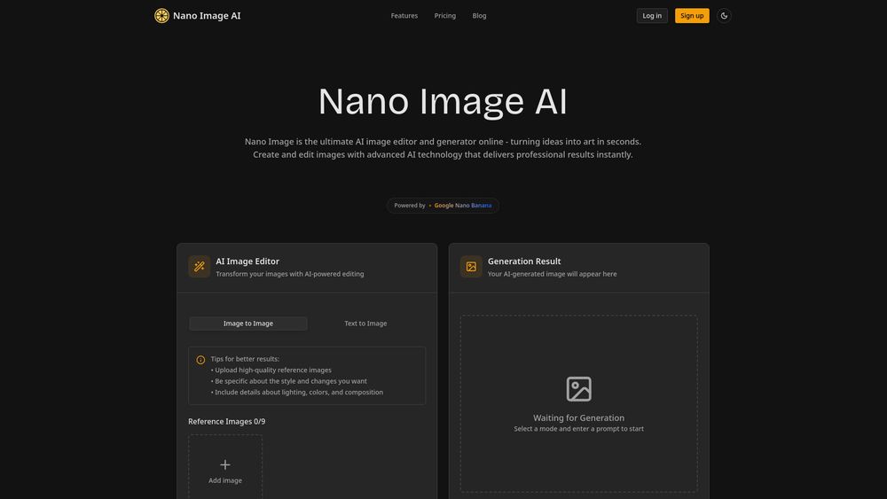 Screenshot of Nano Image AI