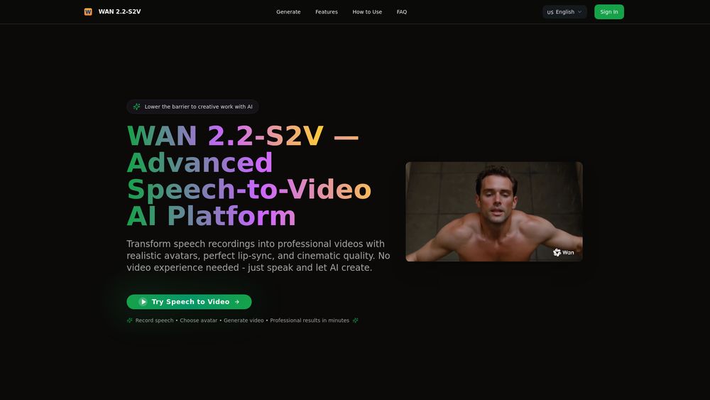 Screenshot of WAN 2.2-S2V