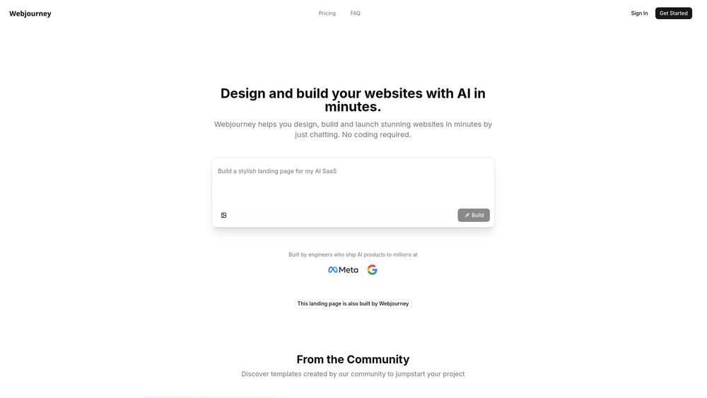 Screenshot of Webjourney