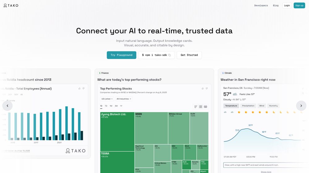 Screenshot of Tako AI