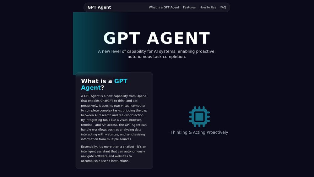 Screenshot of GPT Agent