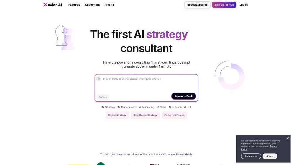 Screenshot of Xavier AI