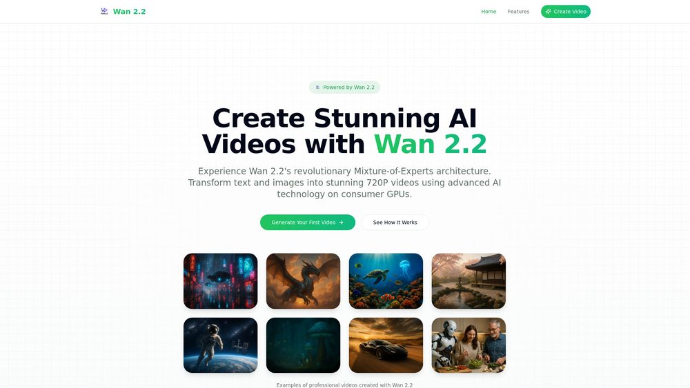 Screenshot of Wan 2.2