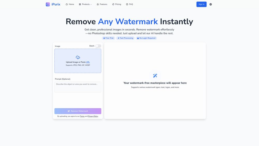 Screenshot of iPurix