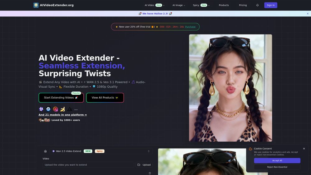 Screenshot of AI Video Extender