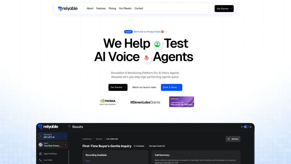 Screenshot of Relyable
