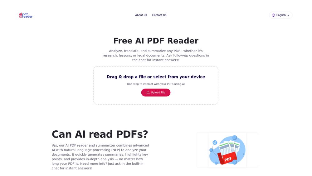 Screenshot of Free AI PDF Reader