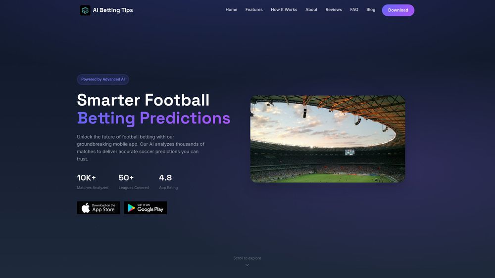 Screenshot of AI Betting Tips